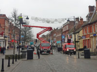 Christmas lights taken down in High Street, High Wycombe