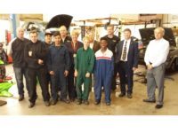 Buckinghamshire County Council Chairman visits the Aylesbury Youth Motor Project