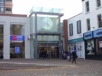 Firefighters attended Friars Square Shopping Centre in Aylesbury after three people became trapped in a lift