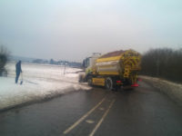 Snow plough and gritter helped clear path for three expectant mums