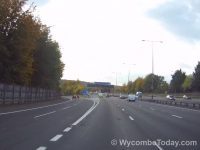 Car caught fire on the Northbound slip road of the M40 at Junction 3 (Loudwater)