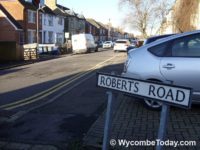 Car fire caused heat damage to a house in High Wycombe