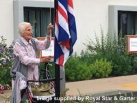 Veterans at a care home in High Wycombe commemorate VJ Day and the end of WWII
