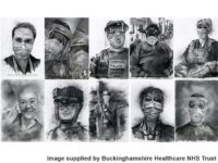 Local artist donates charcoal portraits to Buckinghamshire Healthcare NHS Trust staff