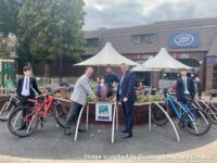 New cycle parking unveiled by Aylesbury Garden Town at Hale Leys shopping centre