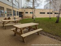 Local community groups fundraise over £2,000 to enhance a garden space at Stoke Mandeville Hospital