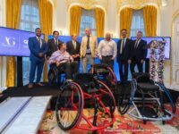 High Wycombe MP joins Defence Secretary for wheelchair presentation to injured veterans